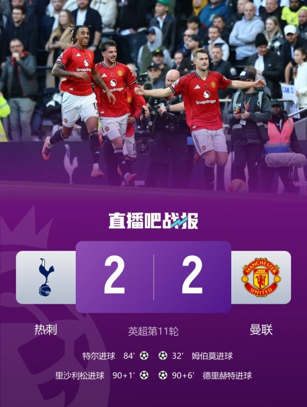 詹俊：曼联散伙对热刺连败，斗志可嘉 热刺下半场的换东说念主很得胜